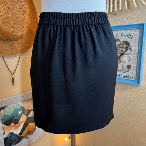 Colorblock Paris Black Mini Pencil Skirt with Faux Pockets US Sz 4 - Picture 3 of 9